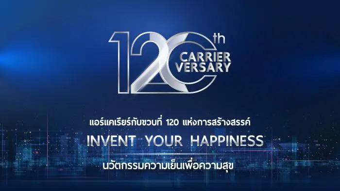 แอร์แคเรียร์ กับปีที่ 120 แห่งการสร้างสรรค์ ‘นวัตกรรมความเย็นเพื่อความสุข’