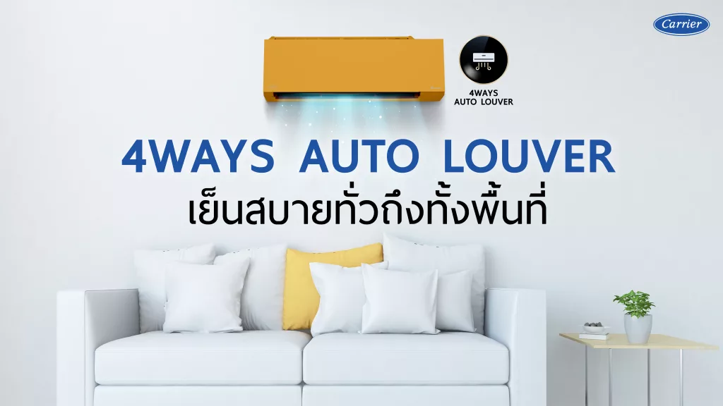 4 WAYS AUTO LOUVER แอร์บ้านเย็นสบาย ทั่วถึงทั้งพื้นที่
