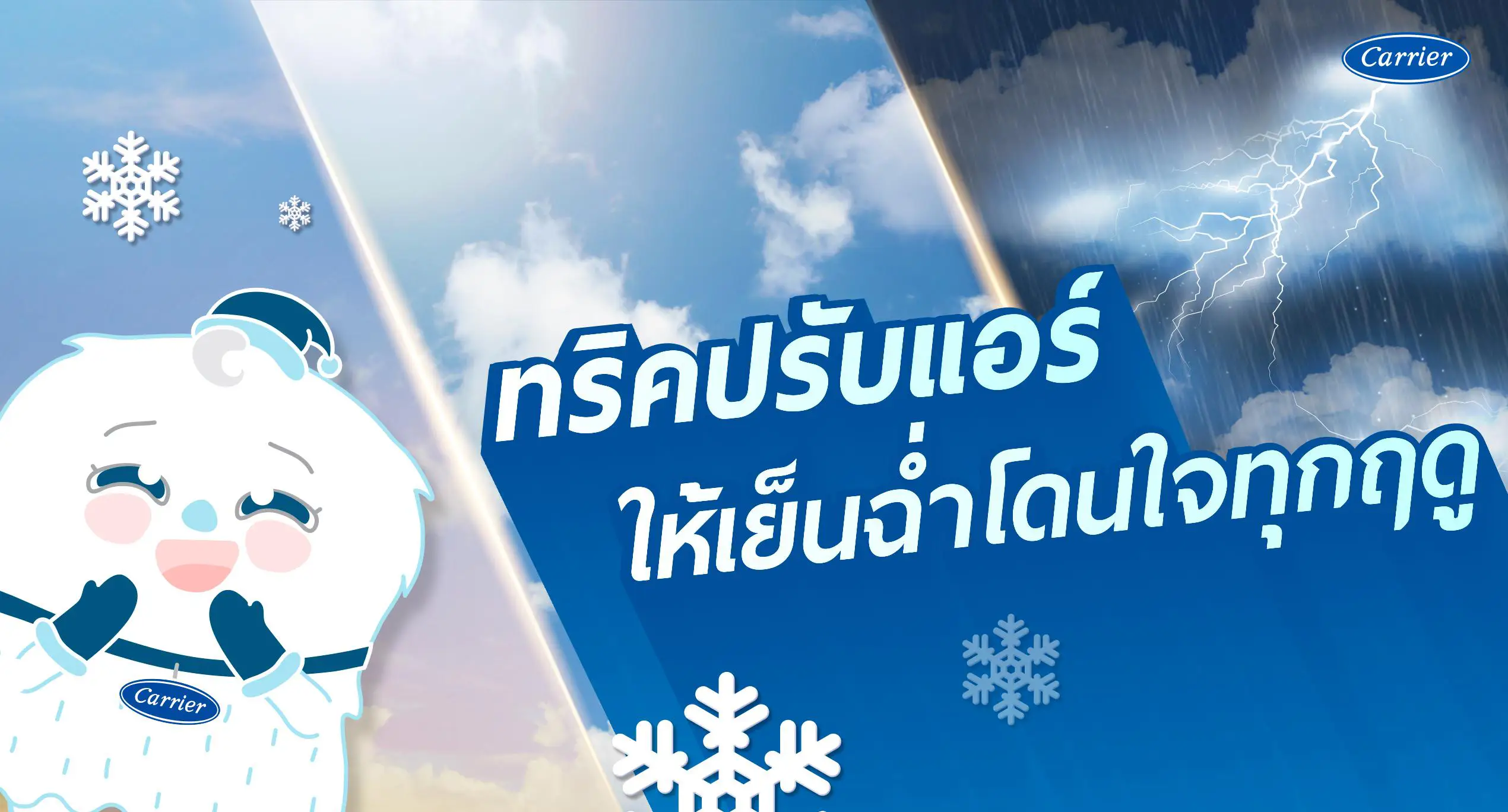 แคเรียร์แชร์ทริควิธีปรับแอร์ให้เย็นฉ่ำโดนใจ